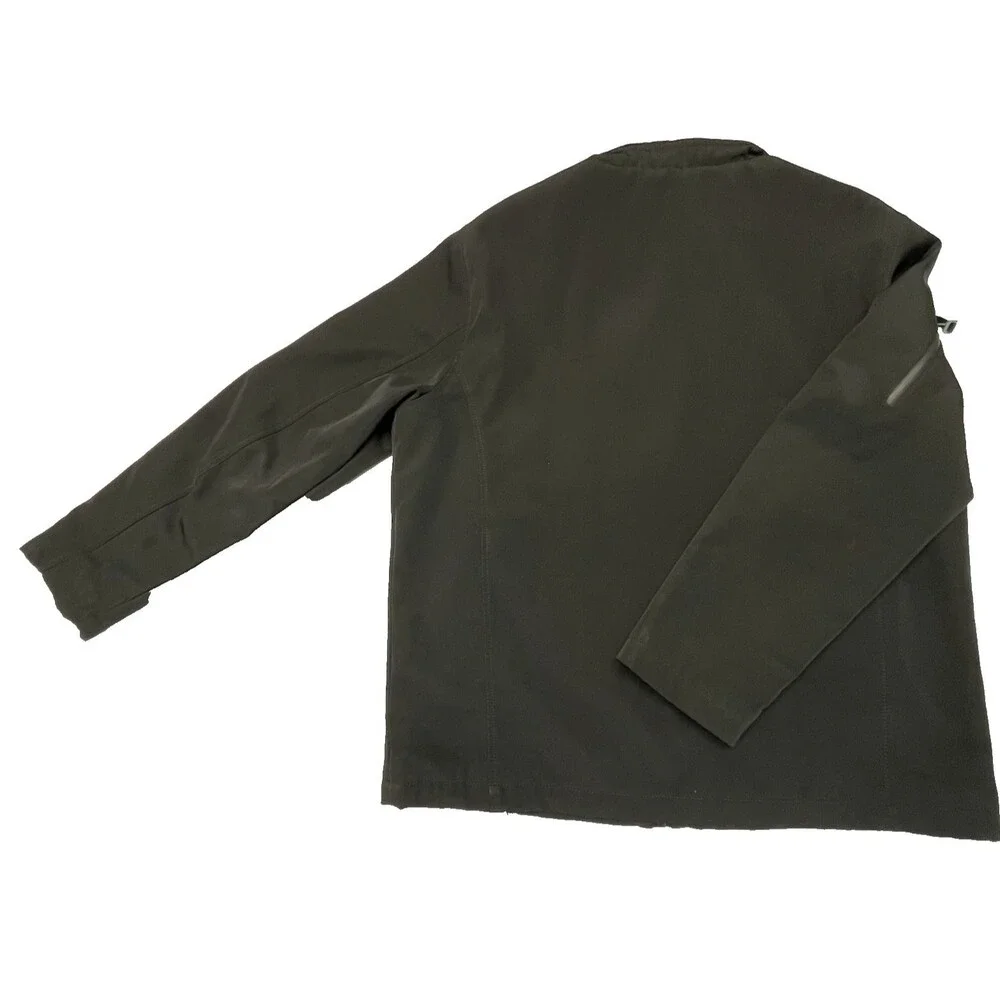 Tumi  T-Tech Black Jacket Hidden Hood Full Zip Pockets Men's Size Large